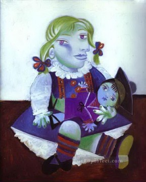 マヤと人形の肖像 1938年 パブロ・ピカソ Oil Paintings